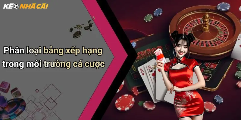 Phân loại bảng xếp hạng trong môi trường cá cược