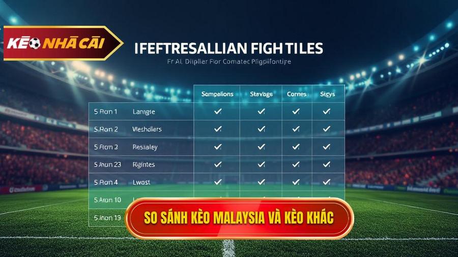Bảng so sánh kèo bóng đá Malaysia với các loại kèo khác